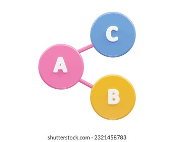 Info graphics 3d rendering vector element transparent illustration