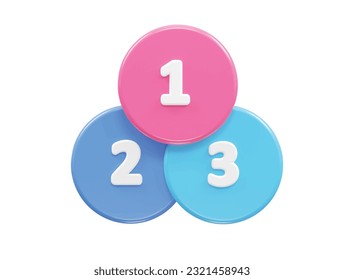 Info graphics 3d rendering vector element transparent illustration