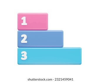 Info graphics 3d rendering vector element transparent illustration