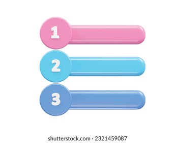 Info graphics 3d rendering vector element transparent illustration