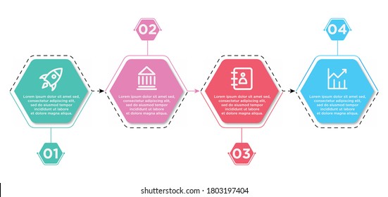 Info graphics for business concept with 4 options, steps or processes.. Can be used for presentations banner, workflow layout, process diagram, flow chart, info graph