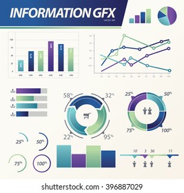 Info graphics Business e commerce statistic vector set