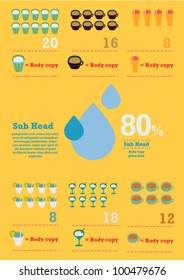 Info graphics Cafe menu Layout Poster Visual Chart Modern Pattern Design Template Vector