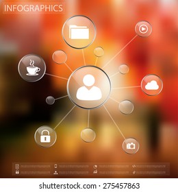 Info graphics circle style Vector illustration