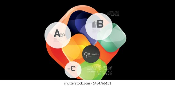 Fondo de los círculos gráficos de información. Símbolo del icono de éxito. Diseño gráfico de información vectorial. Elemento vector creativo. Decoración. Marco de la pancarta de información. Concepto futurista.