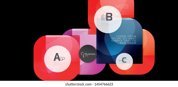 Fondo de los círculos gráficos de información. Símbolo del icono de éxito. Diseño gráfico de información vectorial. Elemento vector creativo. Decoración. Marco de la pancarta de información. Concepto futurista.
