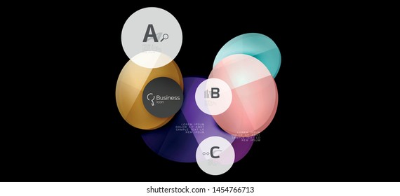Fondo de los círculos gráficos de información. Símbolo del icono de éxito. Diseño gráfico de información vectorial. Elemento vector creativo. Decoración. Marco de la pancarta de información. Concepto futurista.