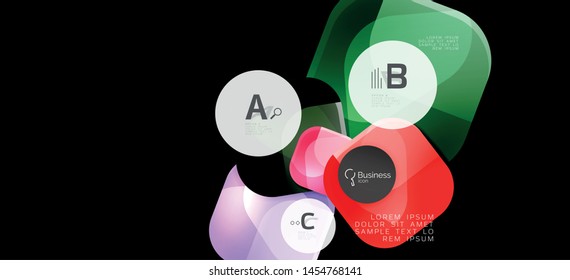 Fondo de los círculos gráficos de información. Símbolo del icono de éxito. Diseño gráfico de información vectorial. Elemento vector creativo. Decoración. Marco de la pancarta de información. Concepto futurista.