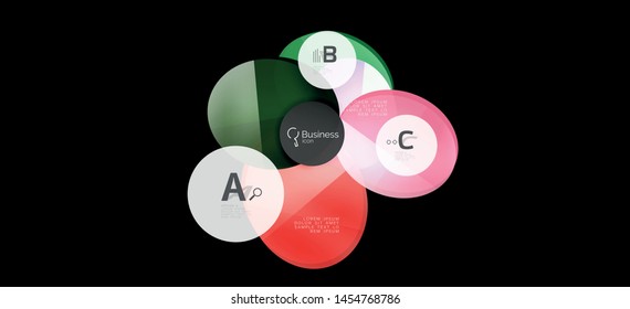 Info graphics circles background. Success icon symbol. Vector info graphic design. Creative vector element. Decoration element. Info banner frame. Futuristic concept.
