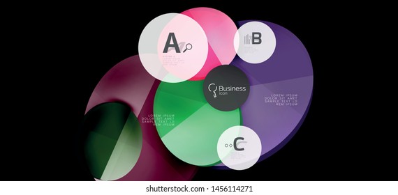 Fondo de los círculos gráficos de información. Símbolo del icono de éxito. Diseño gráfico de información vectorial. Elemento vector creativo. Decoración. Marco de la pancarta de información. Concepto futurista.