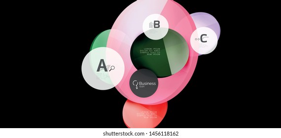 Fondo de los círculos gráficos de información. Símbolo del icono de éxito. Diseño gráfico de información vectorial. Elemento vector creativo. Decoración. Marco de la pancarta de información. Concepto futurista.