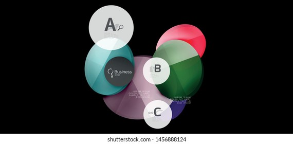 Fondo de los círculos gráficos de información. Símbolo del icono de éxito. Diseño gráfico de información vectorial. Elemento vector creativo. Decoración. Marco de la pancarta de información. Concepto futurista.