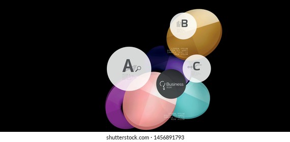 Infografiken kreisen um den Hintergrund. Symbol für Erfolg. Vektorgrafik-Design. Kreatives Vektorelement. Dekorationselement. Info-Banner-Rahmen. Futuristisches Konzept.