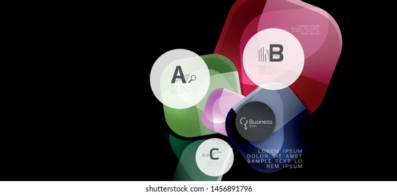 Info graphics circles background. Success icon symbol. Vector info graphic design. Creative vector element. Decoration element. Info banner frame. Futuristic concept.