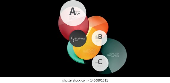 Info graphics circles background. Success icon symbol. Vector info graphic design. Creative vector element. Decoration element. Info banner frame. Futuristic concept.