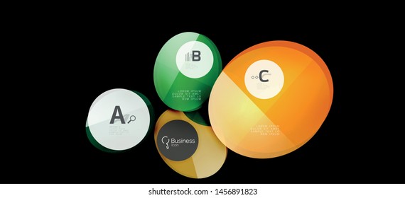 Info graphics circles background. Success icon symbol. Vector info graphic design. Creative vector element. Decoration element. Info banner frame. Futuristic concept.