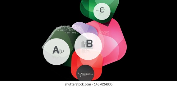 Fondo de los círculos gráficos de información. Símbolo del icono de éxito. Diseño gráfico de información vectorial. Elemento vector creativo. Decoración. Marco de la pancarta de información. Concepto futurista.