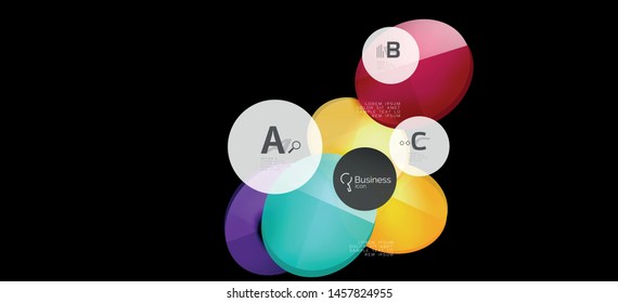 Info graphics circles background. Success icon symbol. Vector info graphic design. Creative vector element. Decoration element. Info banner frame. Futuristic concept.