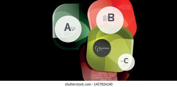 Info graphics circles background. Success icon symbol. Vector info graphic design. Creative vector element. Decoration element. Info banner frame. Futuristic concept.
