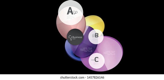 Info graphics circles background. Success icon symbol. Vector info graphic design. Creative vector element. Decoration element. Info banner frame. Futuristic concept.
