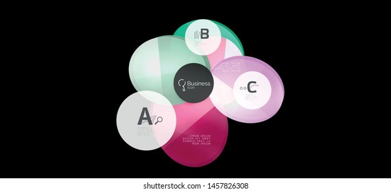 Fondo de los círculos gráficos de información. Símbolo del icono de éxito. Diseño gráfico de información vectorial. Elemento vector creativo. Decoración. Marco de la pancarta de información. Concepto futurista.