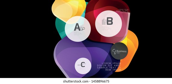 Fondo de los círculos gráficos de información. Símbolo del icono de éxito. Diseño gráfico de información vectorial. Elemento vector creativo. Decoración. Marco de la pancarta de información. Concepto futurista.