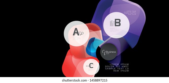 Fondo de los círculos gráficos de información. Símbolo del icono de éxito. Diseño gráfico de información vectorial. Elemento vector creativo. Decoración. Marco de la pancarta de información. Concepto futurista.