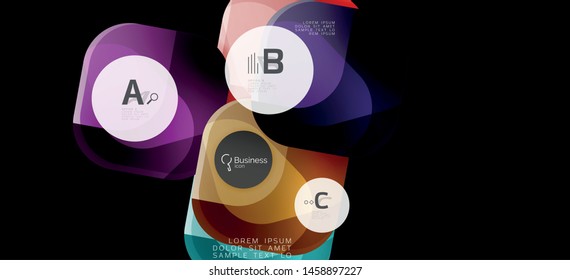 Info graphics circles background. Success icon symbol. Vector info graphic design. Creative vector element. Decoration element. Info banner frame. Futuristic concept.