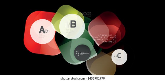 Info graphics circles background. Success icon symbol. Vector info graphic design. Creative vector element. Decoration element. Info banner frame. Futuristic concept.