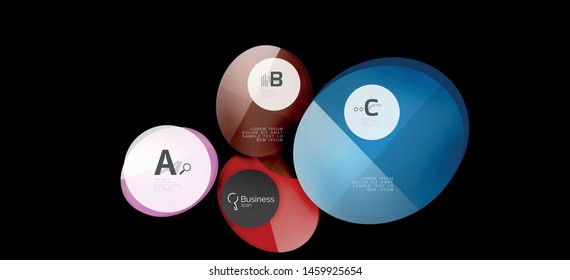 Info graphics circles background. Success icon symbol. Vector info graphic design. Creative vector element. Decoration element. Info banner frame. Futuristic concept.