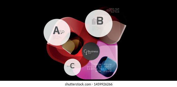 Fondo de los círculos gráficos de información. Símbolo del icono de éxito. Diseño gráfico de información vectorial. Elemento vector creativo. Decoración. Marco de la pancarta de información. Concepto futurista.