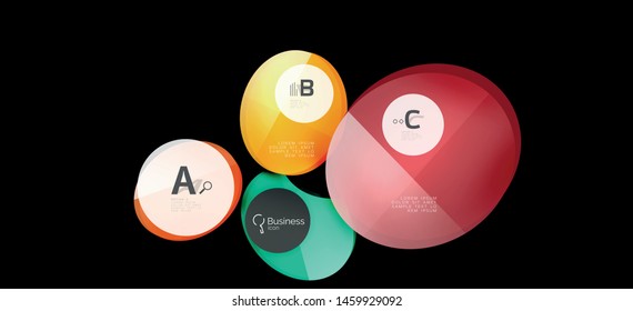 Fondo de los círculos gráficos de información. Símbolo del icono de éxito. Diseño gráfico de información vectorial. Elemento vector creativo. Decoración. Marco de la pancarta de información. Concepto futurista.