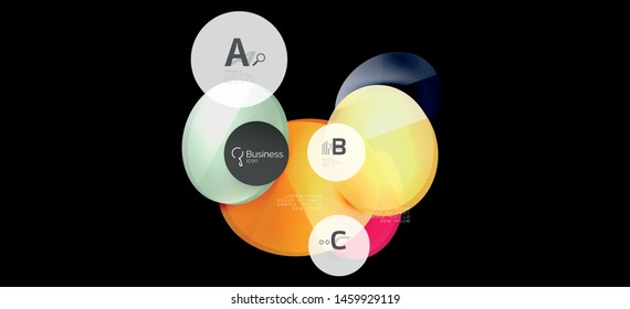 Info graphics circles background. Success icon symbol. Vector info graphic design. Creative vector element. Decoration element. Info banner frame. Futuristic concept.