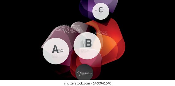 Fondo de los círculos gráficos de información. Símbolo del icono de éxito. Diseño gráfico de información vectorial. Elemento vector creativo. Decoración. Marco de la pancarta de información. Concepto futurista.