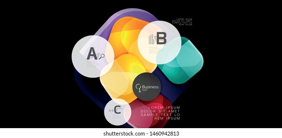 Info graphics circles background. Success icon symbol. Vector info graphic design. Creative vector element. Decoration element. Info banner frame. Futuristic concept.