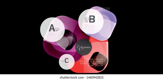 Info graphics circles background. Success icon symbol. Vector info graphic design. Creative vector element. Decoration element. Info banner frame. Futuristic concept.