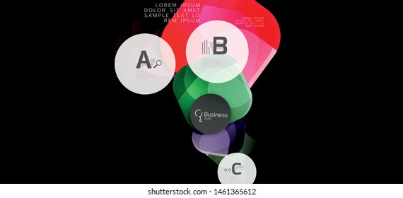 Info graphics circles background. Success icon symbol. Vector info graphic design. Creative vector element. Decoration element. Info banner frame. Futuristic concept.