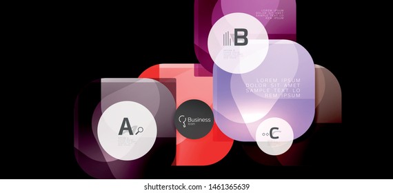 Info graphics circles background. Success icon symbol. Vector info graphic design. Creative vector element. Decoration element. Info banner frame. Futuristic concept.