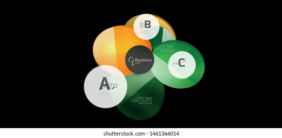 Info graphics circles background. Success icon symbol. Vector info graphic design. Creative vector element. Decoration element. Info banner frame. Futuristic concept.