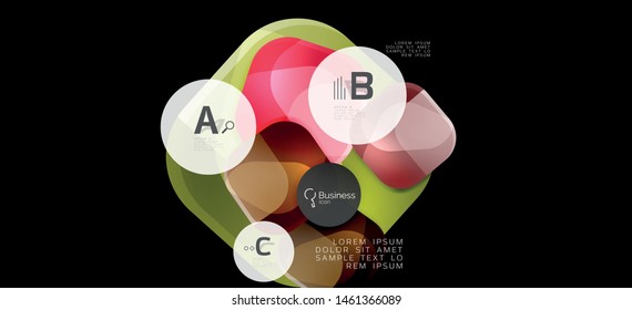 Fondo de los círculos gráficos de información. Símbolo del icono de éxito. Diseño gráfico de información vectorial. Elemento vector creativo. Decoración. Marco de la pancarta de información. Concepto futurista.