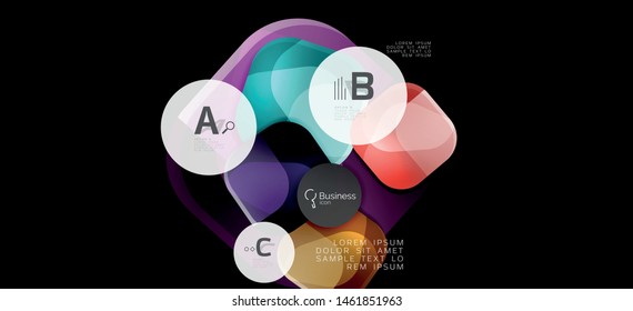 Fondo de los círculos gráficos de información. Símbolo del icono de éxito. Diseño gráfico de información vectorial. Elemento vector creativo. Decoración. Marco de la pancarta de información. Concepto futurista.
