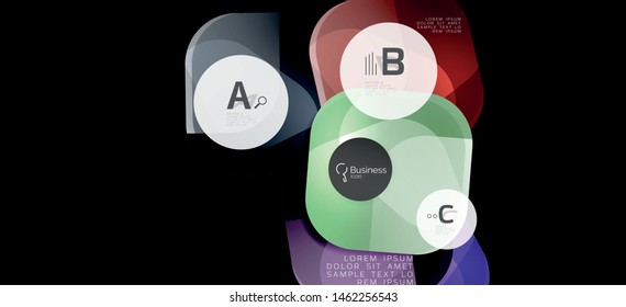 Info graphics circles background. Success icon symbol. Vector info graphic design. Creative vector element. Decoration element. Info banner frame. Futuristic concept.