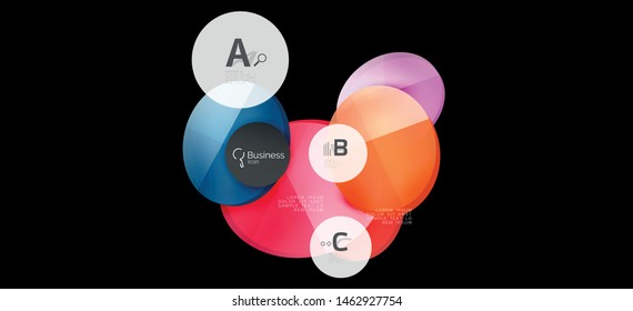 Infografiken kreisen um den Hintergrund. Symbol für Erfolg. Vektorgrafik-Design. Kreatives Vektorelement. Dekorationselement. Info-Banner-Rahmen. Futuristisches Konzept.