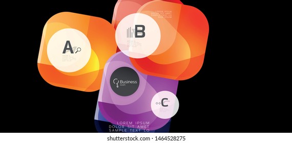 Info graphics circles background. Success icon symbol. Vector info graphic design. Creative vector element. Decoration element. Info banner frame. Futuristic concept.