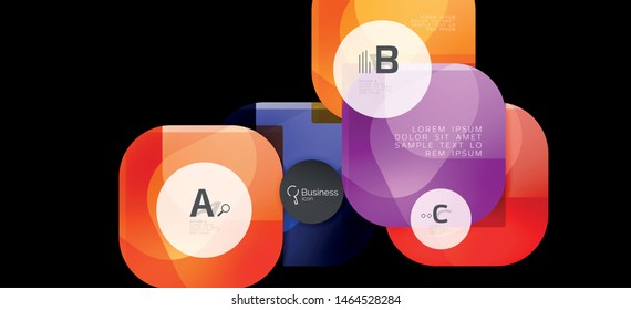 Info graphics circles background. Success icon symbol. Vector info graphic design. Creative vector element. Decoration element. Info banner frame. Futuristic concept.