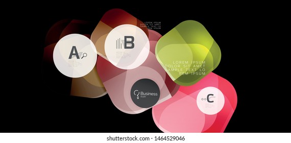 Fondo de los círculos gráficos de información. Símbolo del icono de éxito. Diseño gráfico de información vectorial. Elemento vector creativo. Decoración. Marco de la pancarta de información. Concepto futurista.