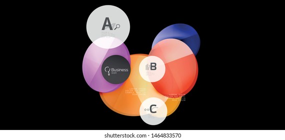 Infografiken kreisen um den Hintergrund. Symbol für Erfolg. Vektorgrafik-Design. Kreatives Vektorelement. Dekorationselement. Info-Banner-Rahmen. Futuristisches Konzept.