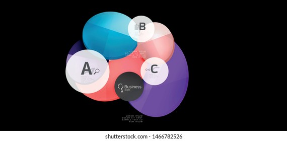 Info graphics circles background. Success icon symbol. Vector info graphic design. Creative vector element. Decoration element. Info banner frame. Futuristic concept.