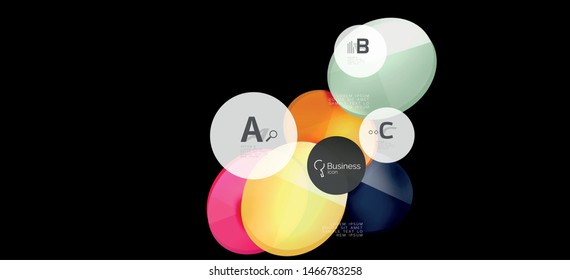 Info graphics circles background. Success icon symbol. Vector info graphic design. Creative vector element. Decoration element. Info banner frame. Futuristic concept.