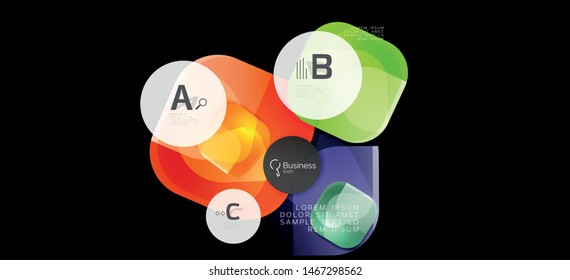 Fondo de los círculos gráficos de información. Símbolo del icono de éxito. Diseño gráfico de información vectorial. Elemento vector creativo. Decoración. Marco de la pancarta de información. Concepto futurista.